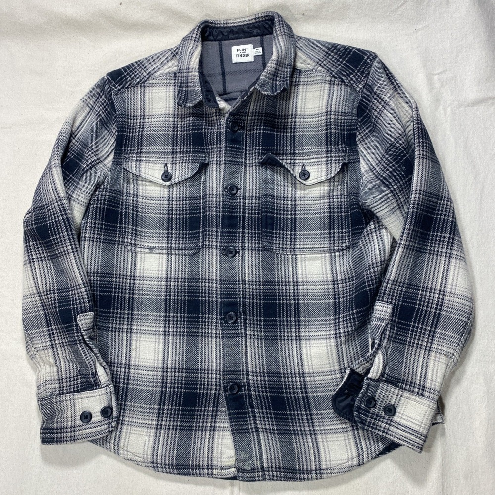 Flint and Tinder Ranger Expedition Flannel shirt jacket Sz M Wool Blend